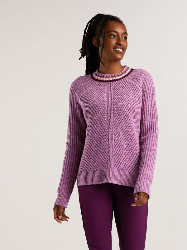 Krimson Klover Ribbed Sweater: Snowcat - Stripe