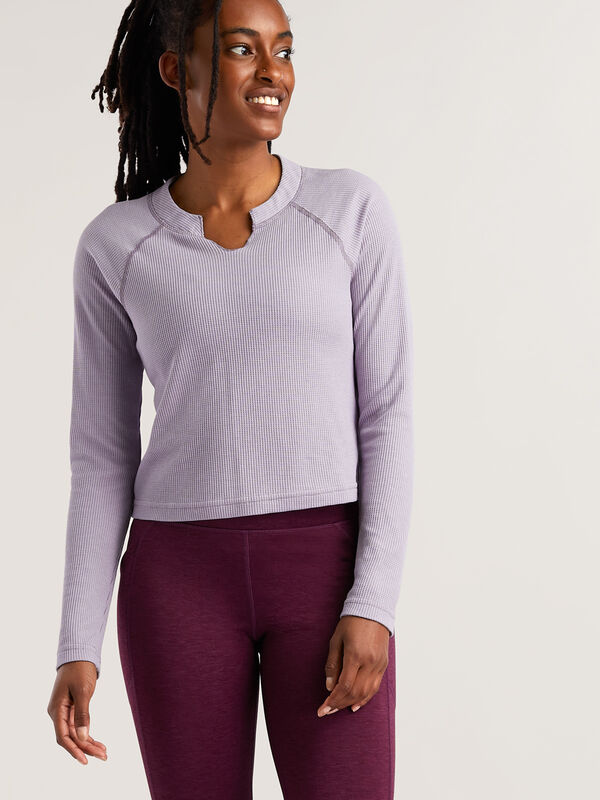 Women&rsquo;s Long Sleeve Waffle Knit Top Nectar