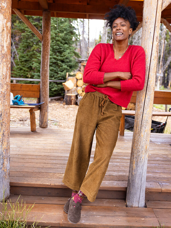 Toad&Co Women&rsquo;s Pull On Wide Leg Corduroy Pants Cascadia