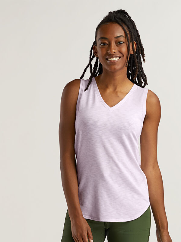 V Neck Tank Top Womens Henerala Solid